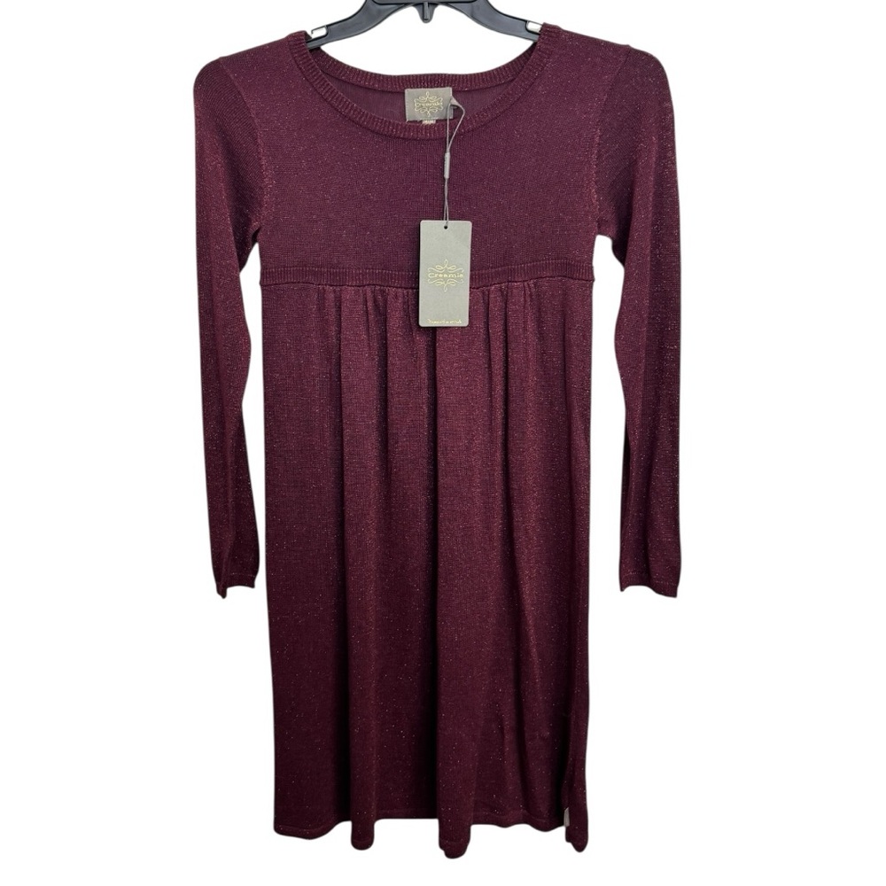 Creamie Girls‎ Chic Burgundy Knit Dress Size 12